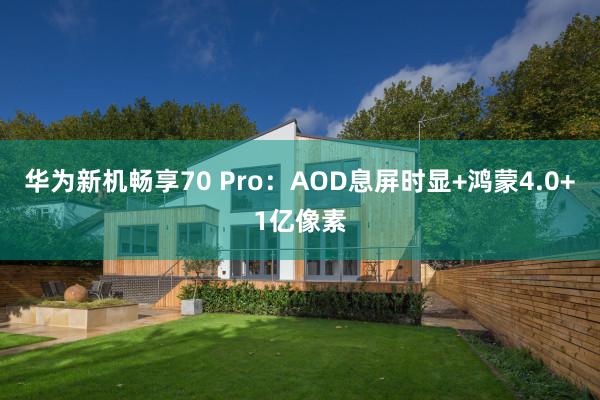 华为新机畅享70 Pro：AOD息屏时显+鸿蒙4.0+1亿像素