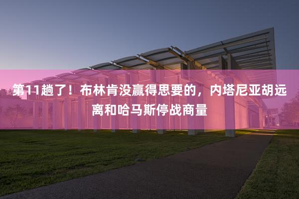 第11趟了！布林肯没赢得思要的，内塔尼亚胡远离和哈马斯停战商量