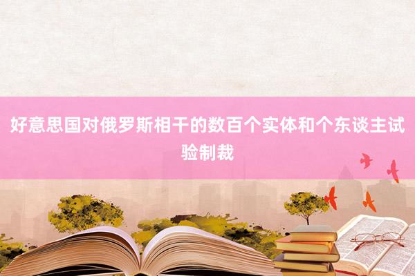 好意思国对俄罗斯相干的数百个实体和个东谈主试验制裁